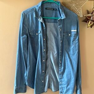 Calvin Klein jeans snap front denim